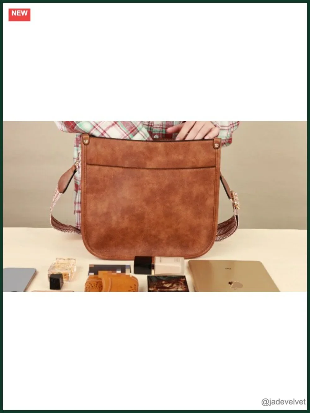 Trendy Vegan Leather Hobo Crossbody Bag with 2 Adjustable Guitar Straps